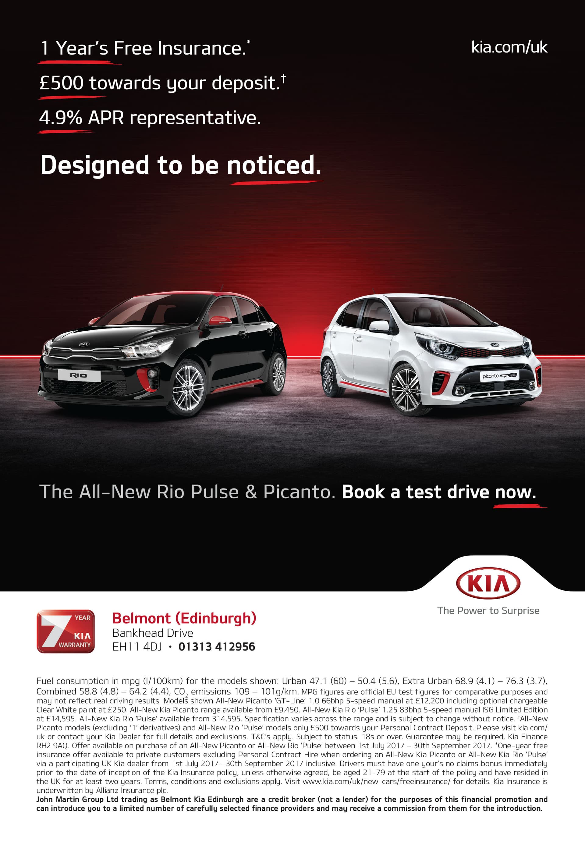 Kia Rio Picanto Hibs ad
