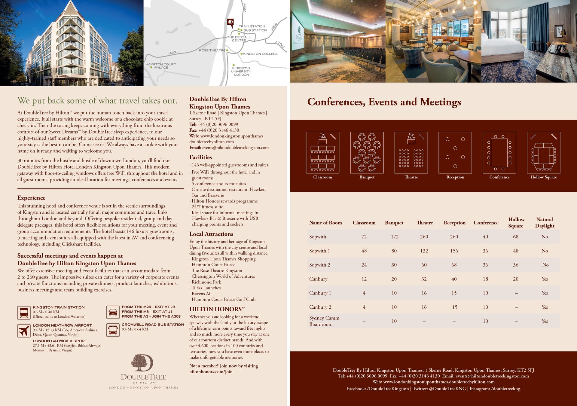 DoubleTree by Hilton Kingston hotel factsheet