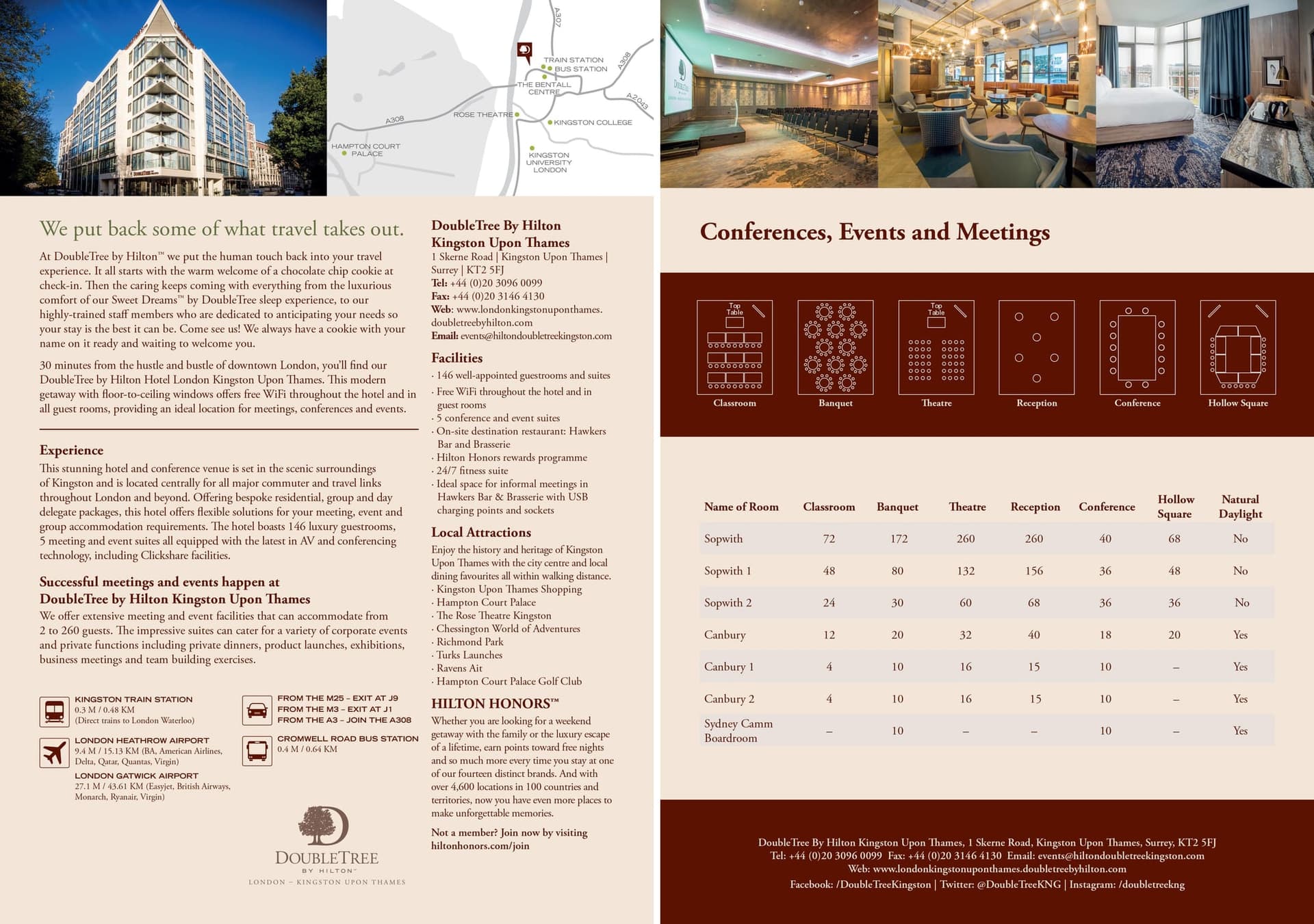 DoubleTree by Hilton Kingston hotel factsheet