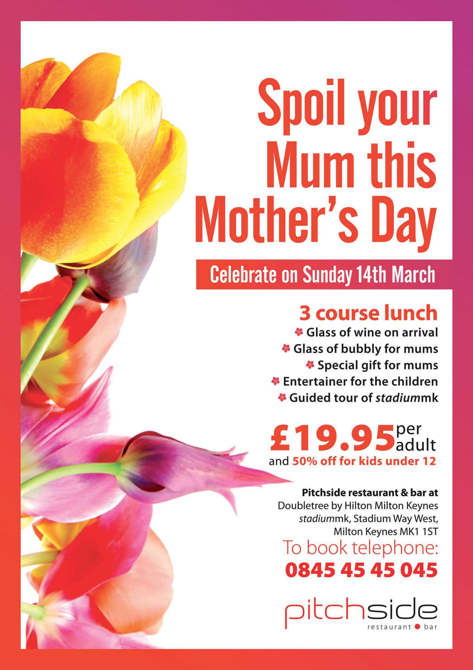 DoubleTree by Hilton Milton Keynes Mother's Day promotion
