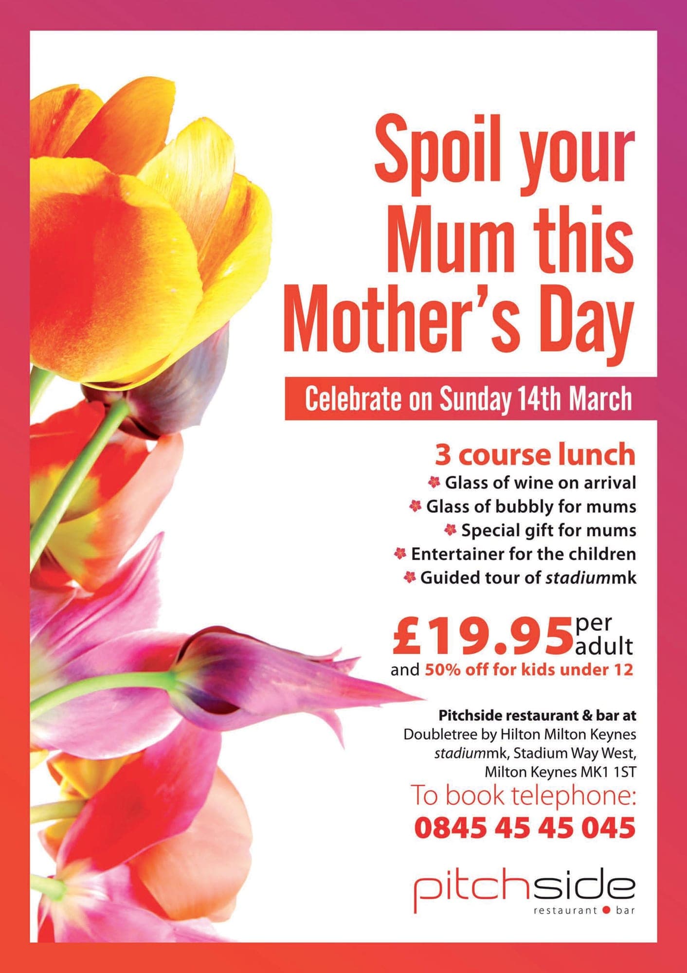 DoubleTree by Hilton Milton Keynes Mother's Day promotion