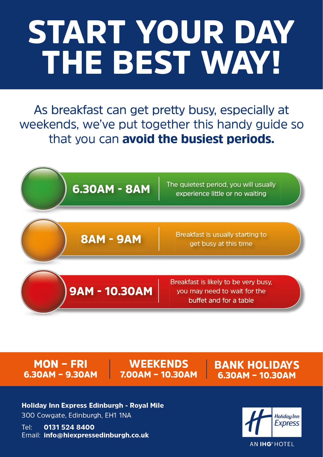 HIEX breakfast traffic lights A4 poster