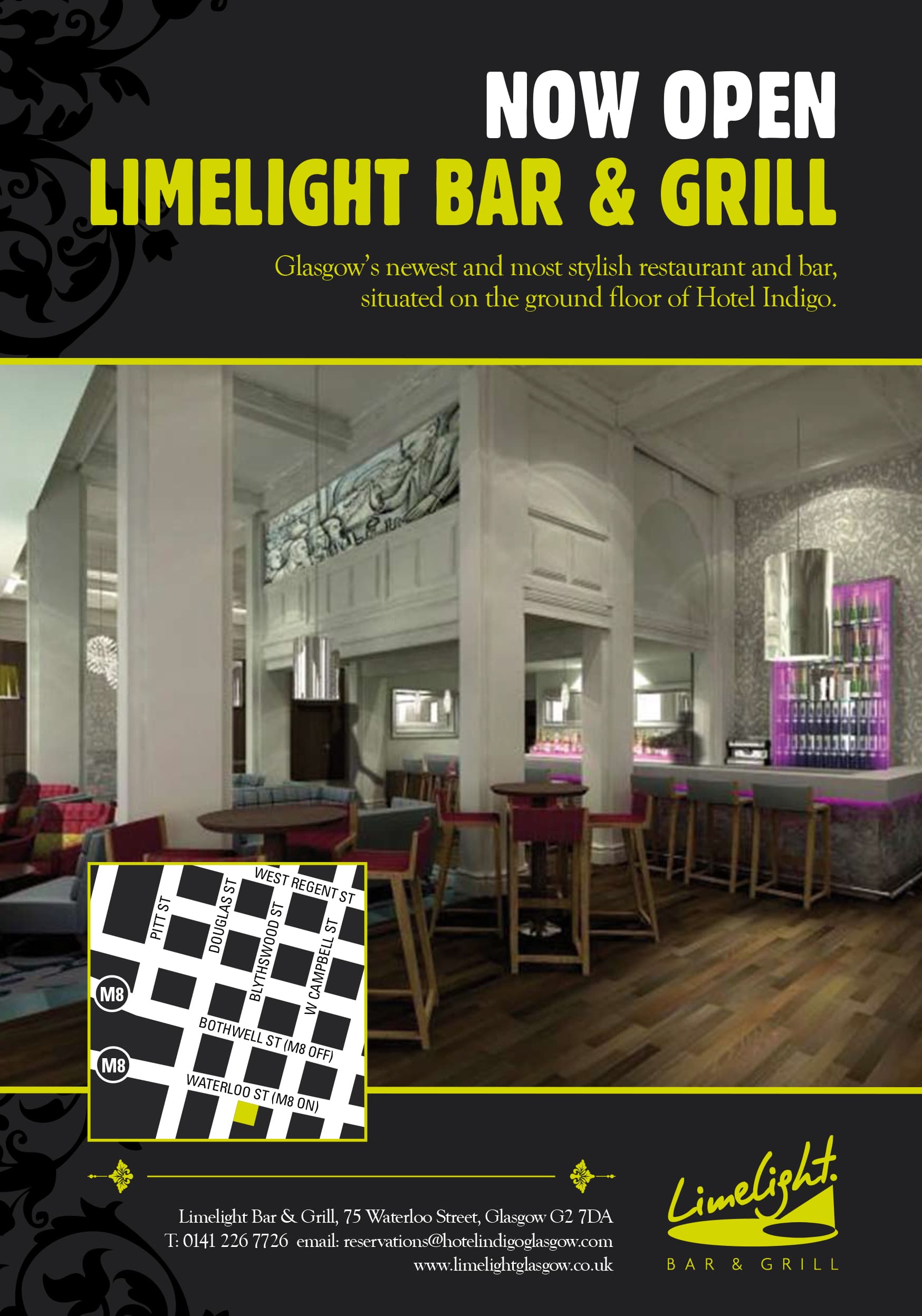 Hotel Indigo Open Now A5 flyer front