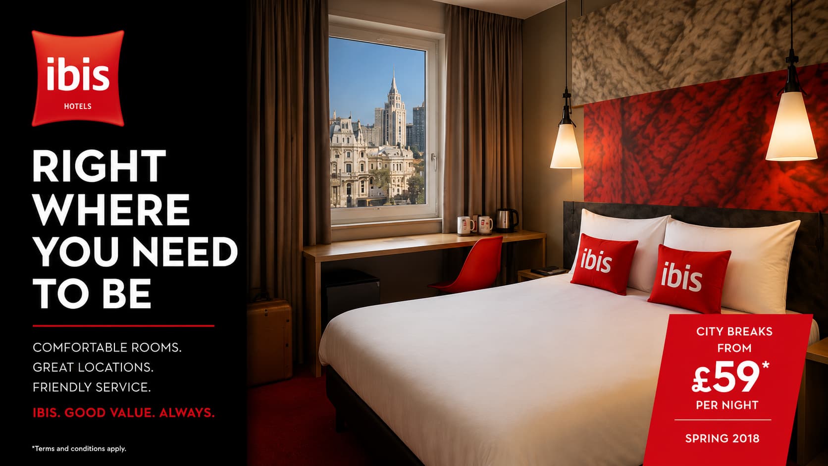 Ibis Red brand campaign advert