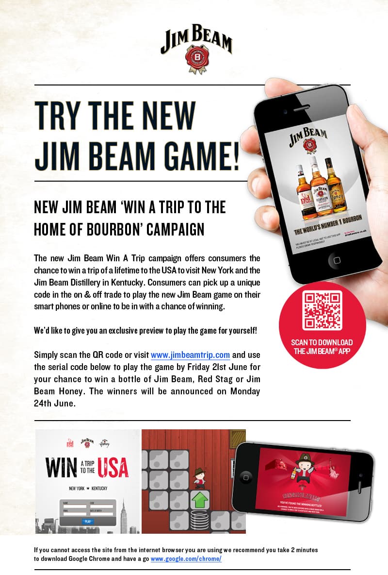 Jim Beam event invitation design