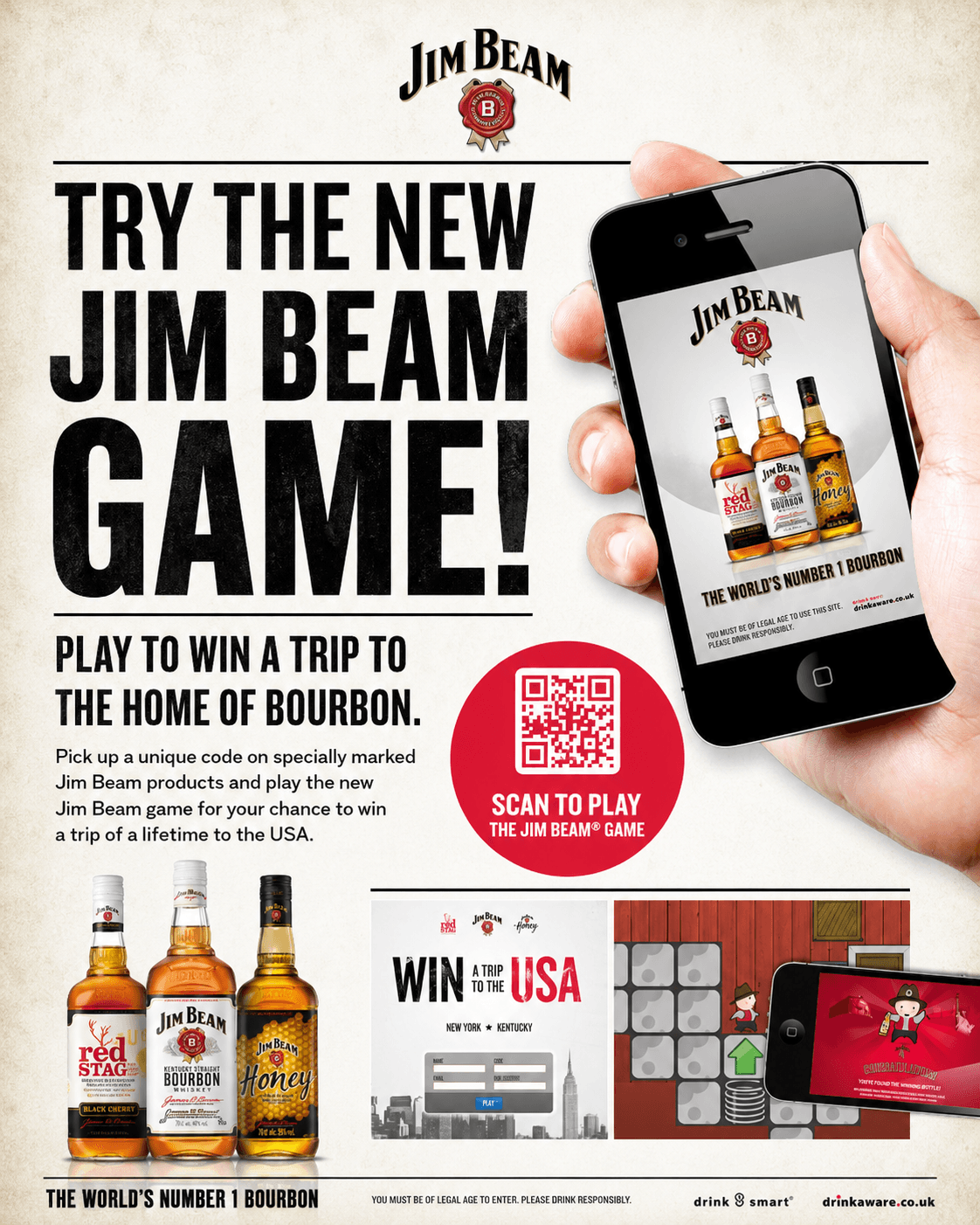Jim Beam game promotional flyer