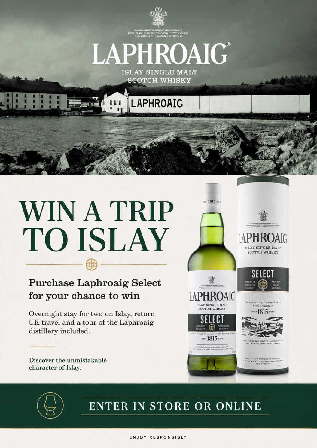 Laphroaig promotional event poster