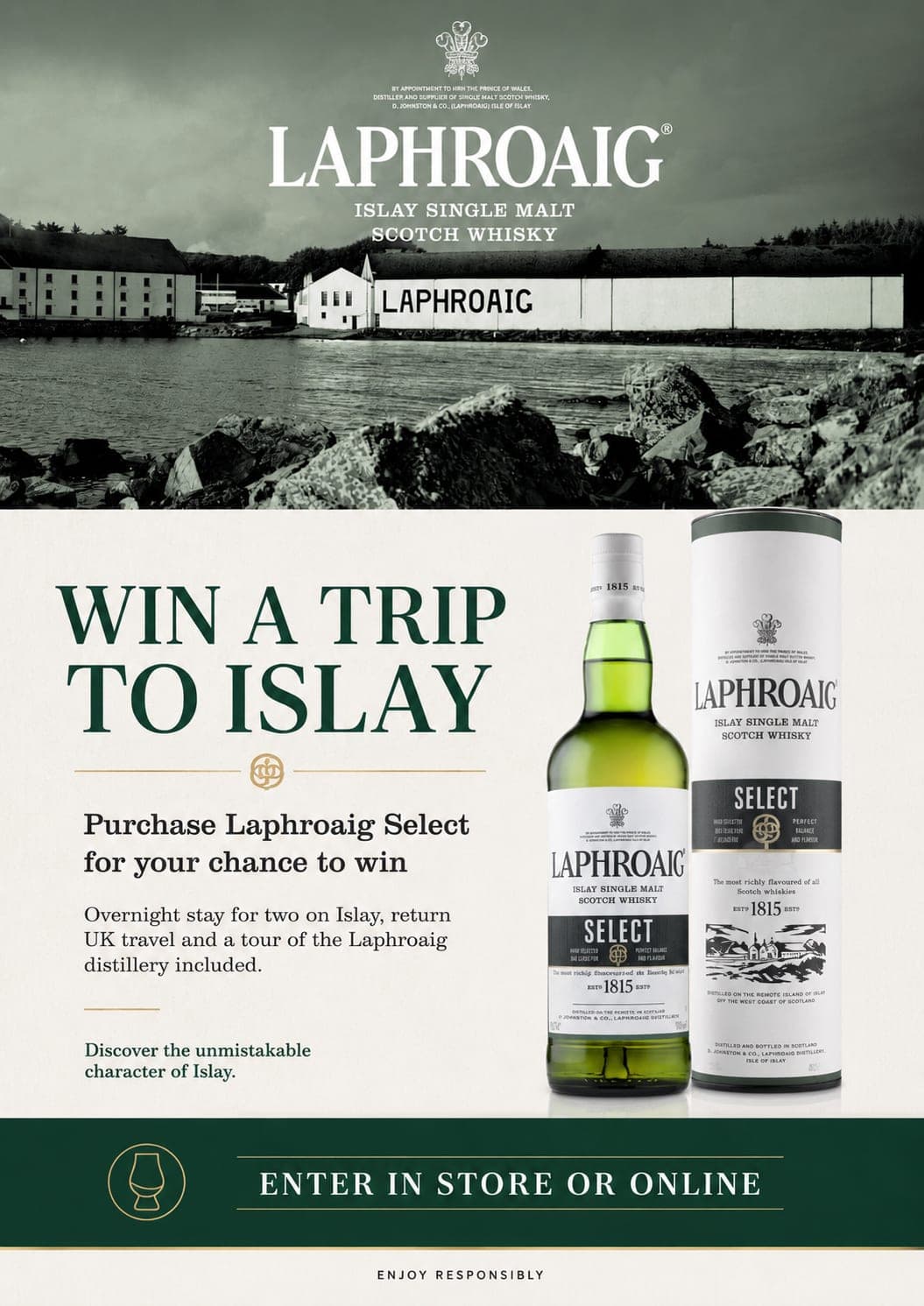 Laphroaig promotional event poster