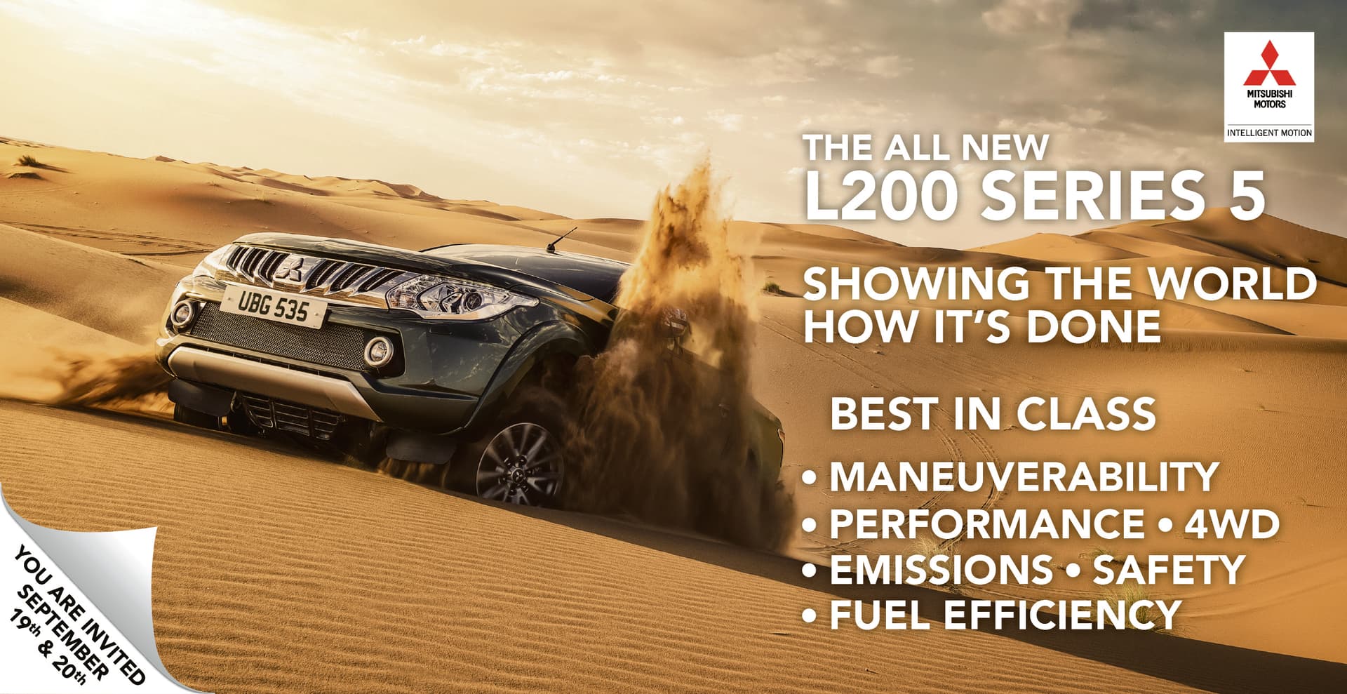 Mitsubishi L200 Sand Dune postcard promotional artwork