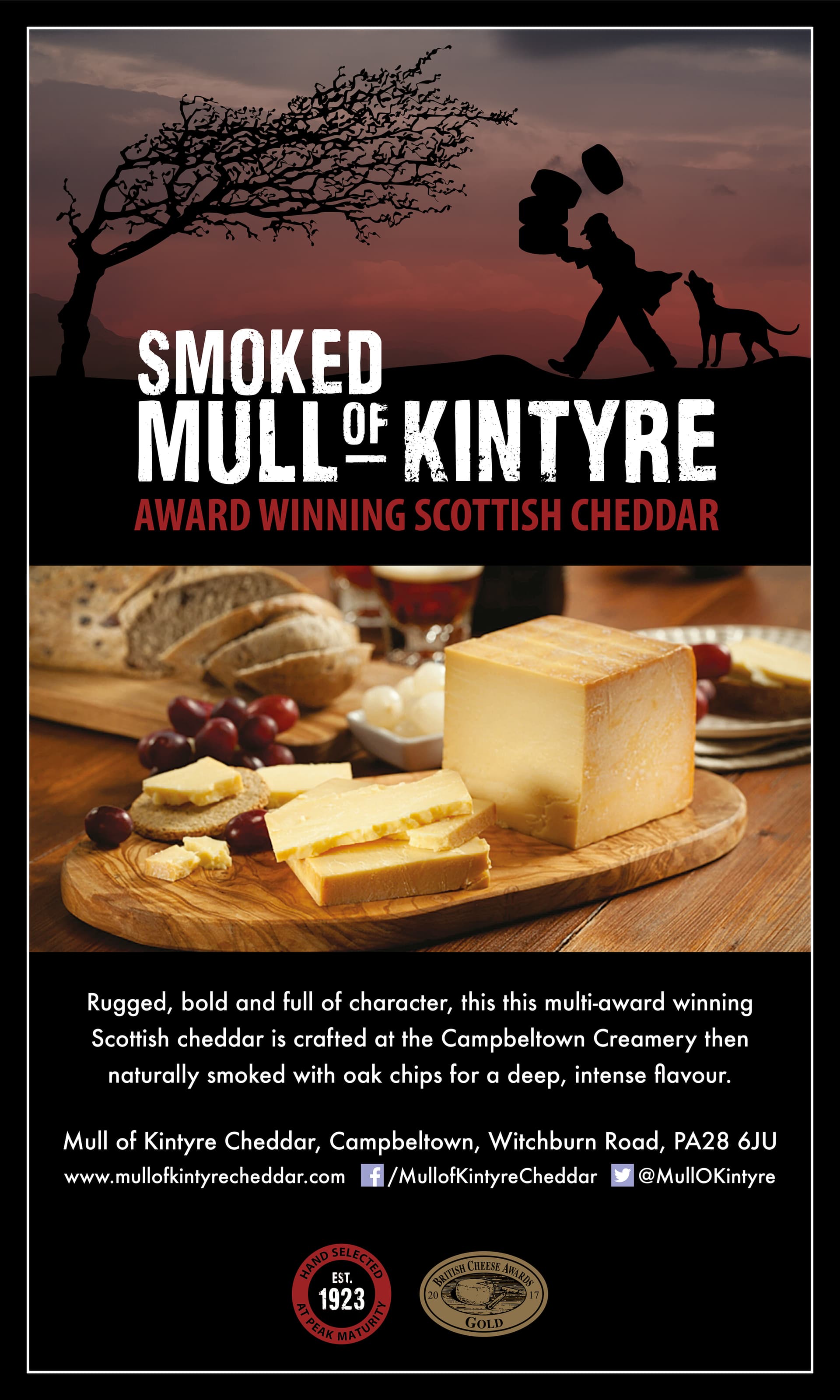 Mull of Kintyre Cheddar display board