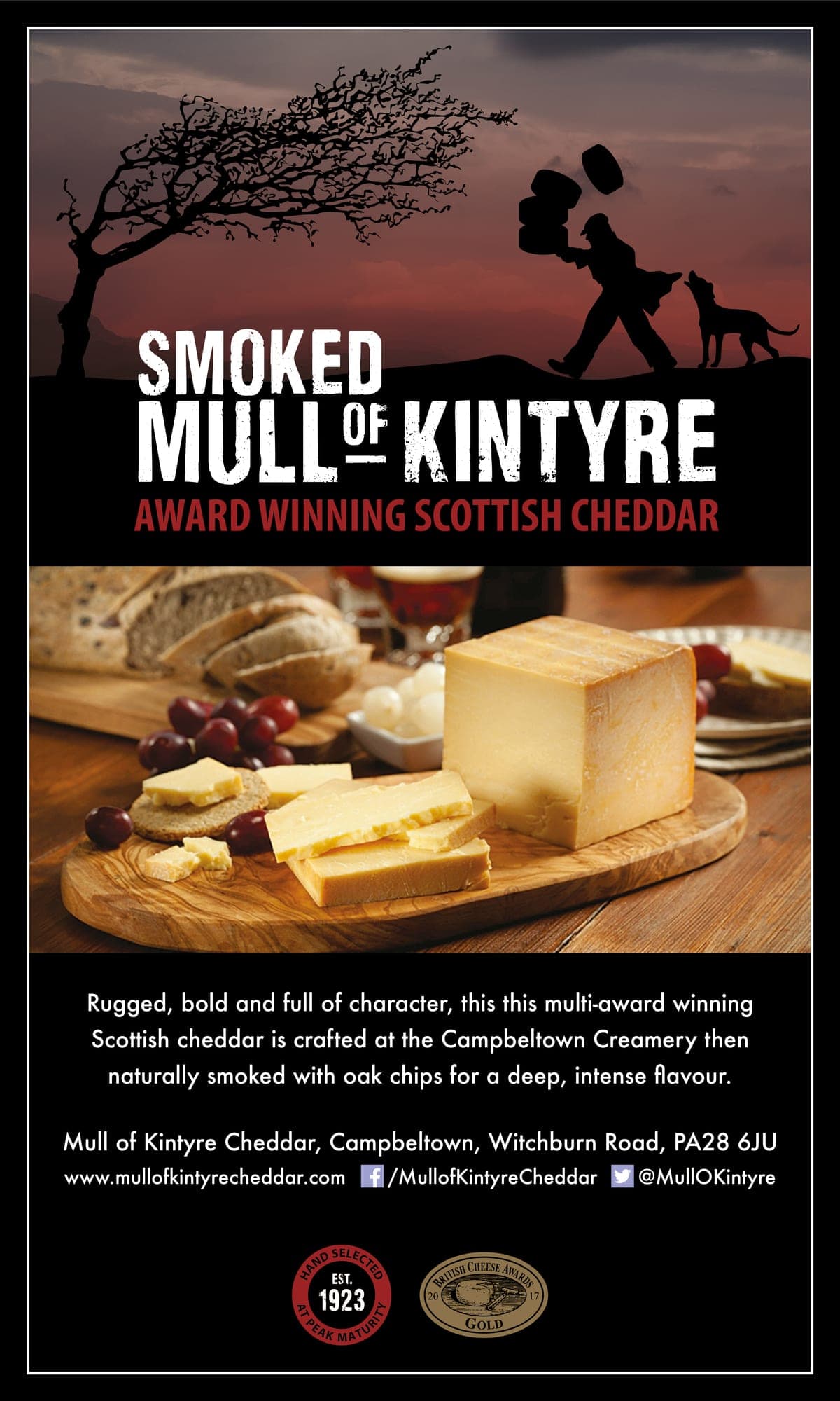 Mull of Kintyre Cheddar display board