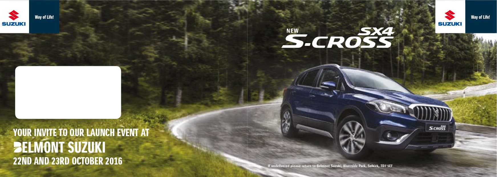 Suzuki branded envelopes collateral