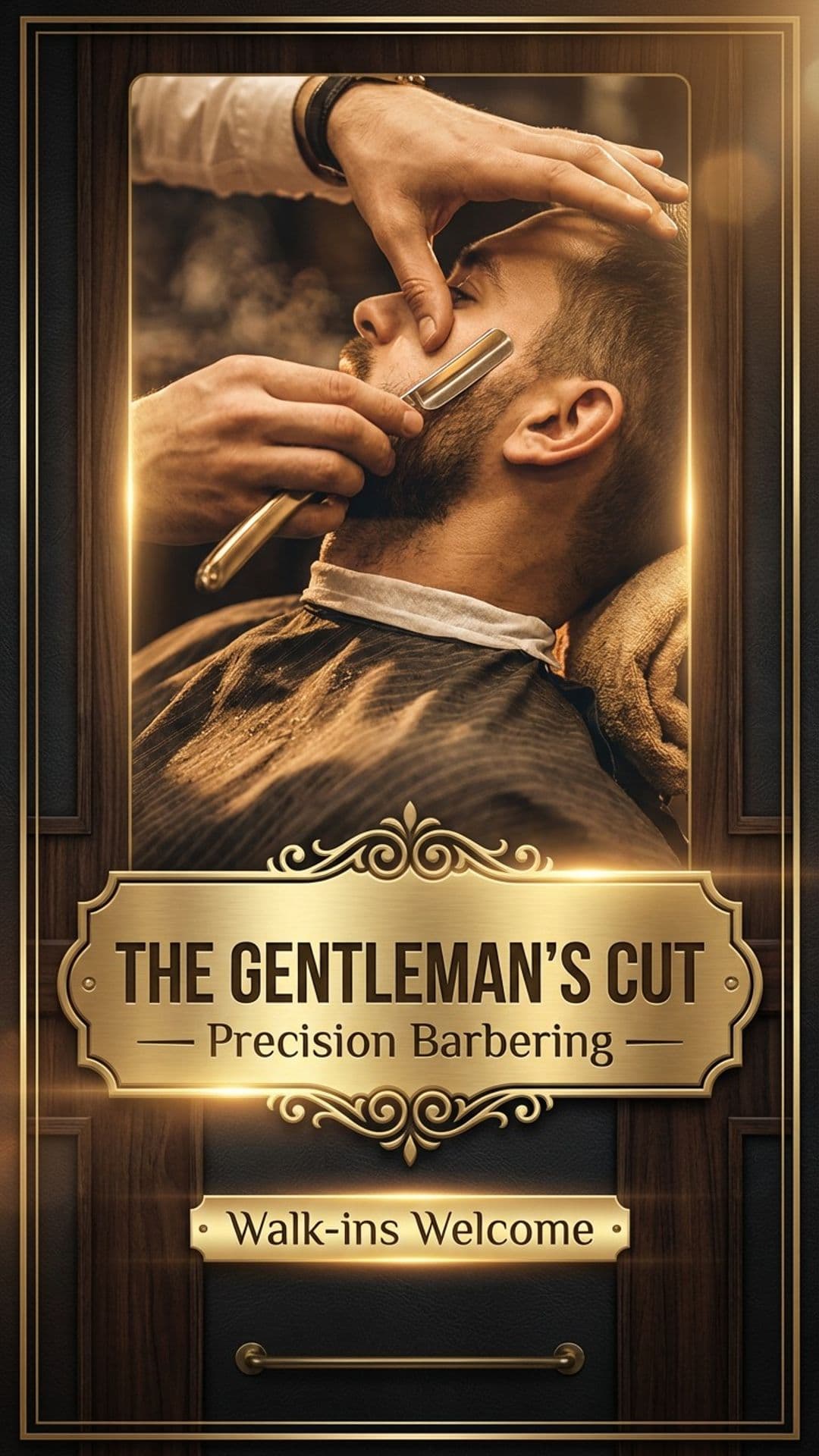 Generated barbershop promotion for a gentleman's cut