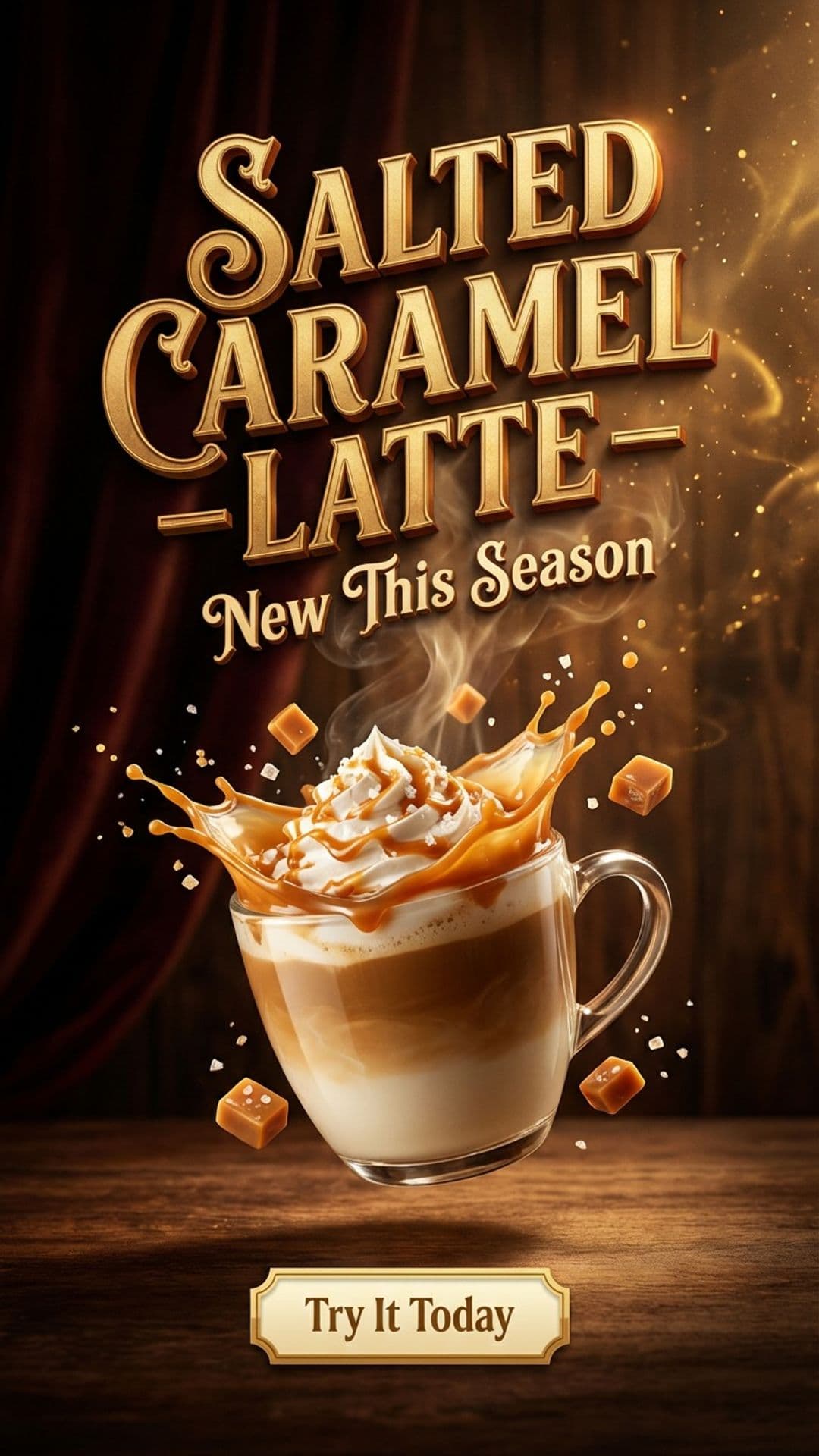 Generated seasonal latte promotion screen