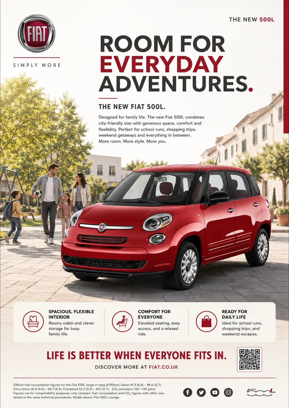 Fiat campaign creative — print layout