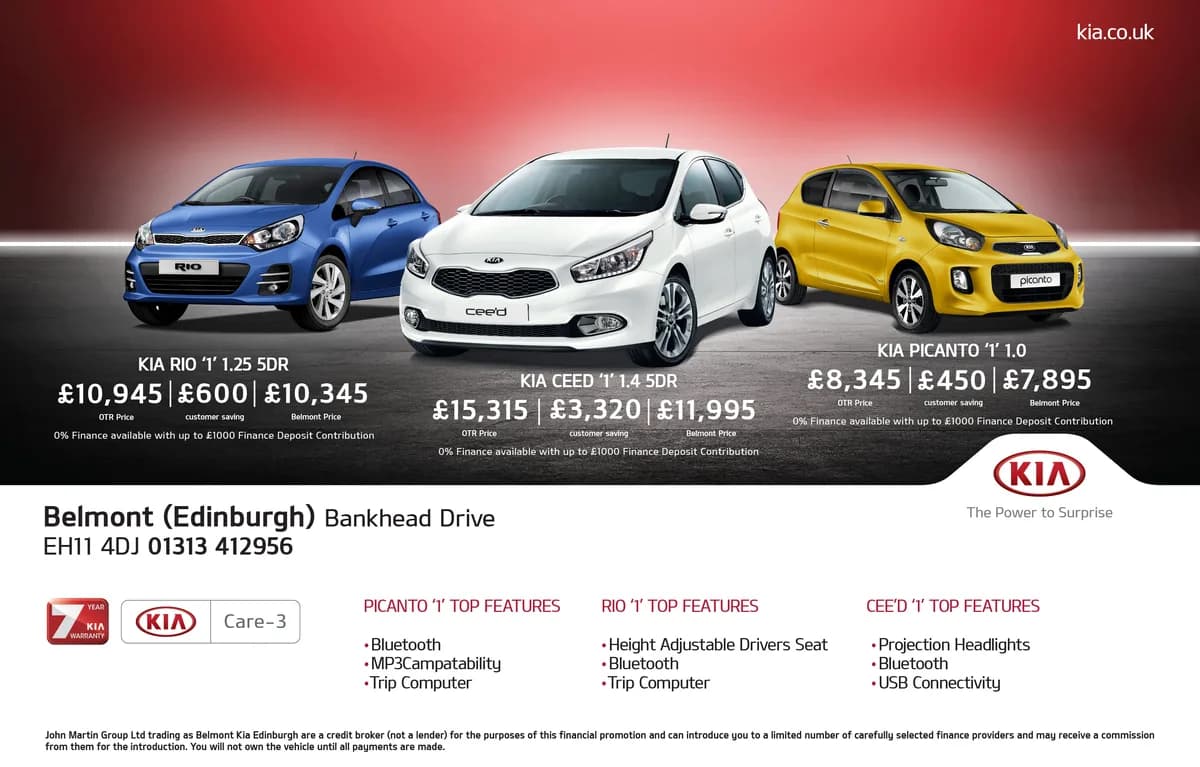 Kia half page press advertisement