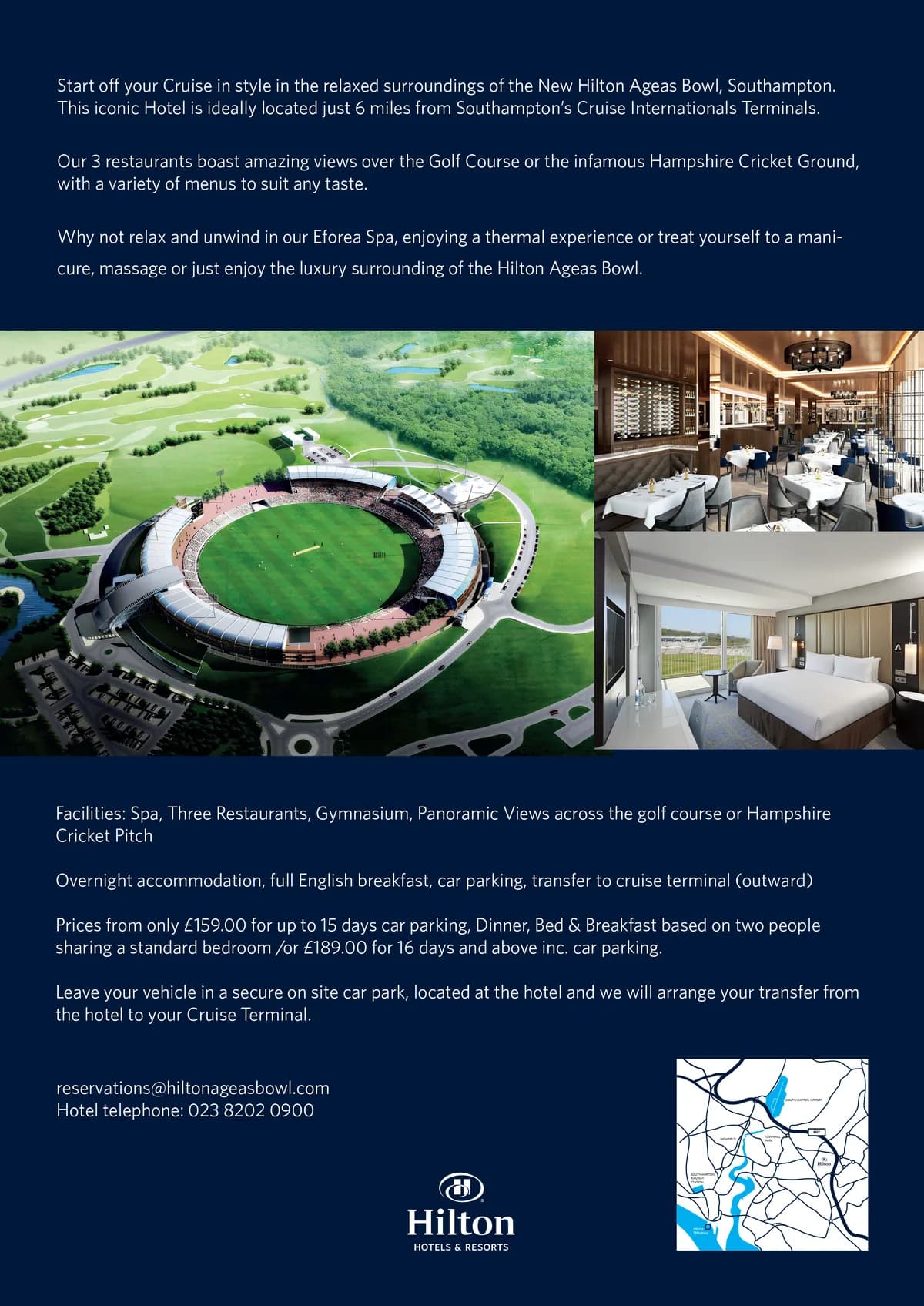 Hilton cruise promotional flyer