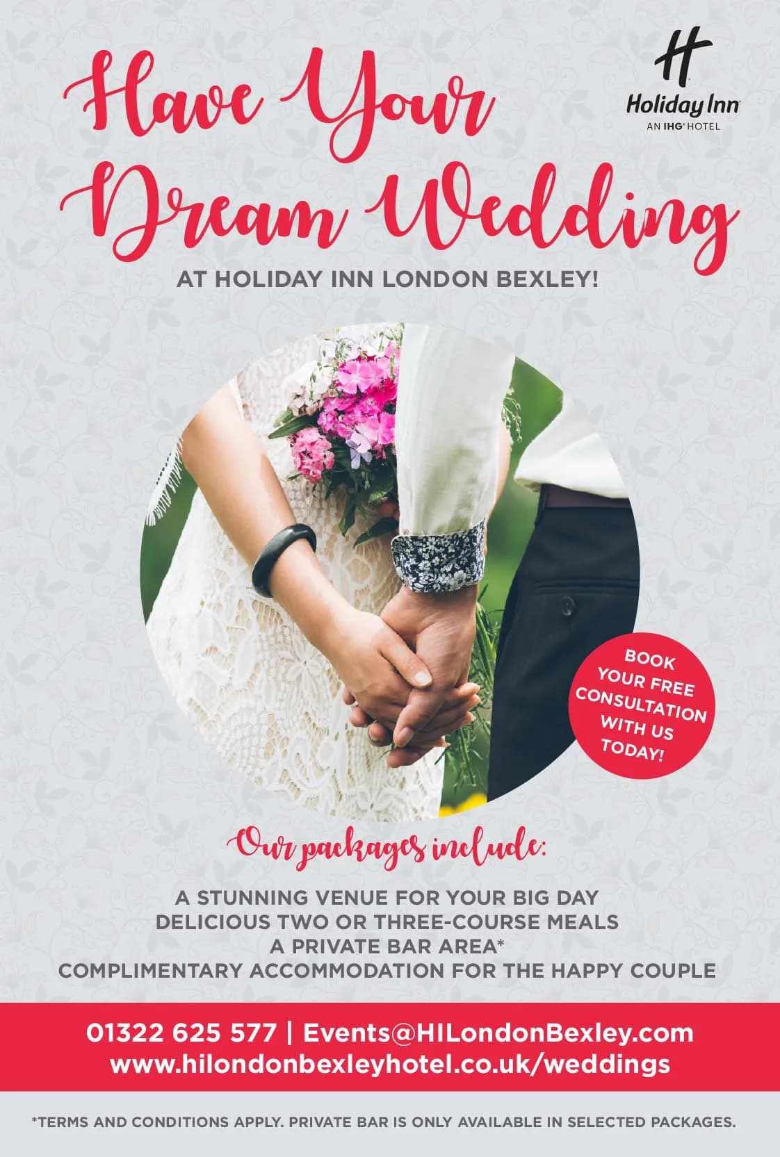 Holiday Inn London Bexley wedding advertising