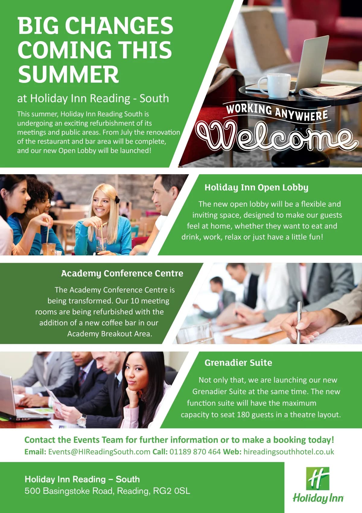 Holiday Inn Reading South open lobby communication