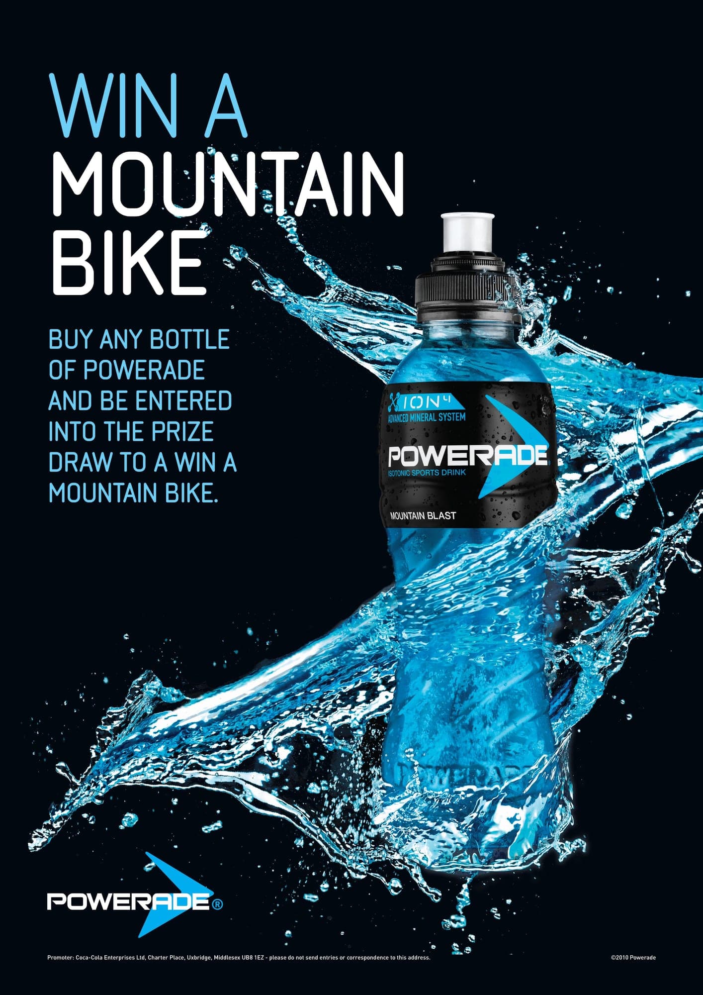 Powerade mountain bike promotional poster
