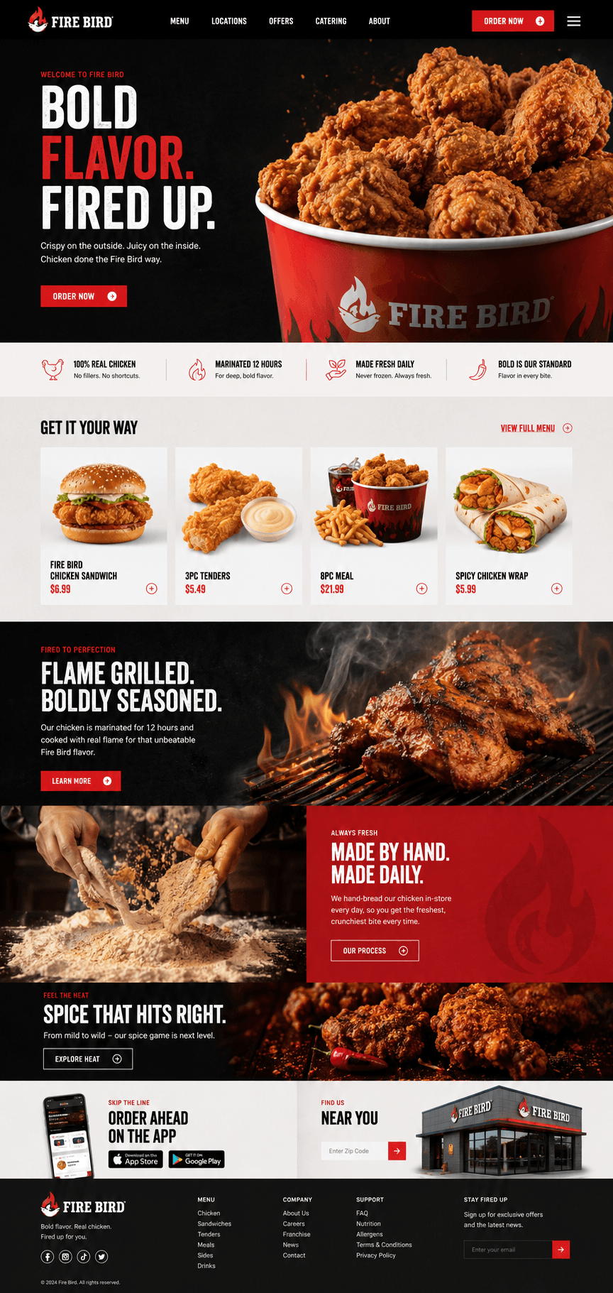 Firebird website design