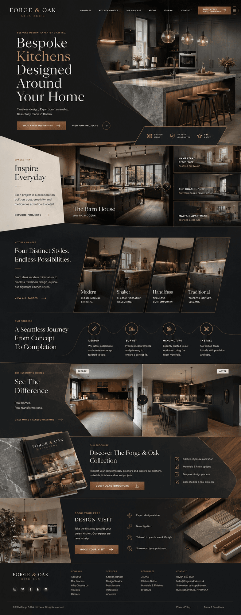 Forge & Oak Kitchens website design
