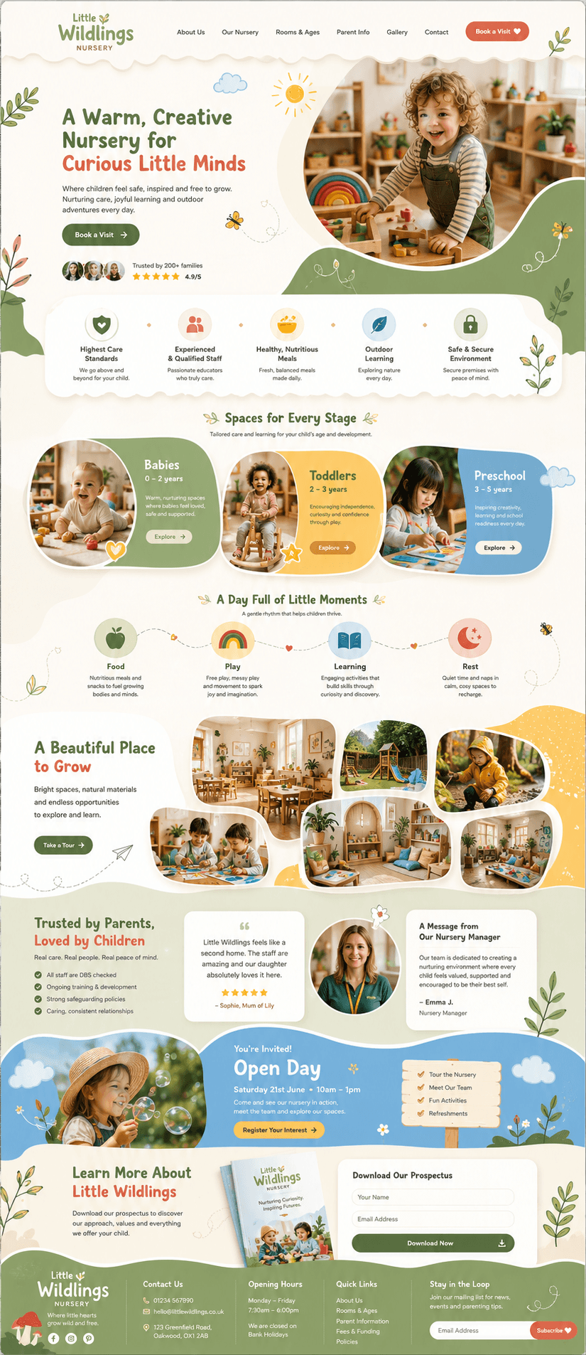 Little Wildlings website design
