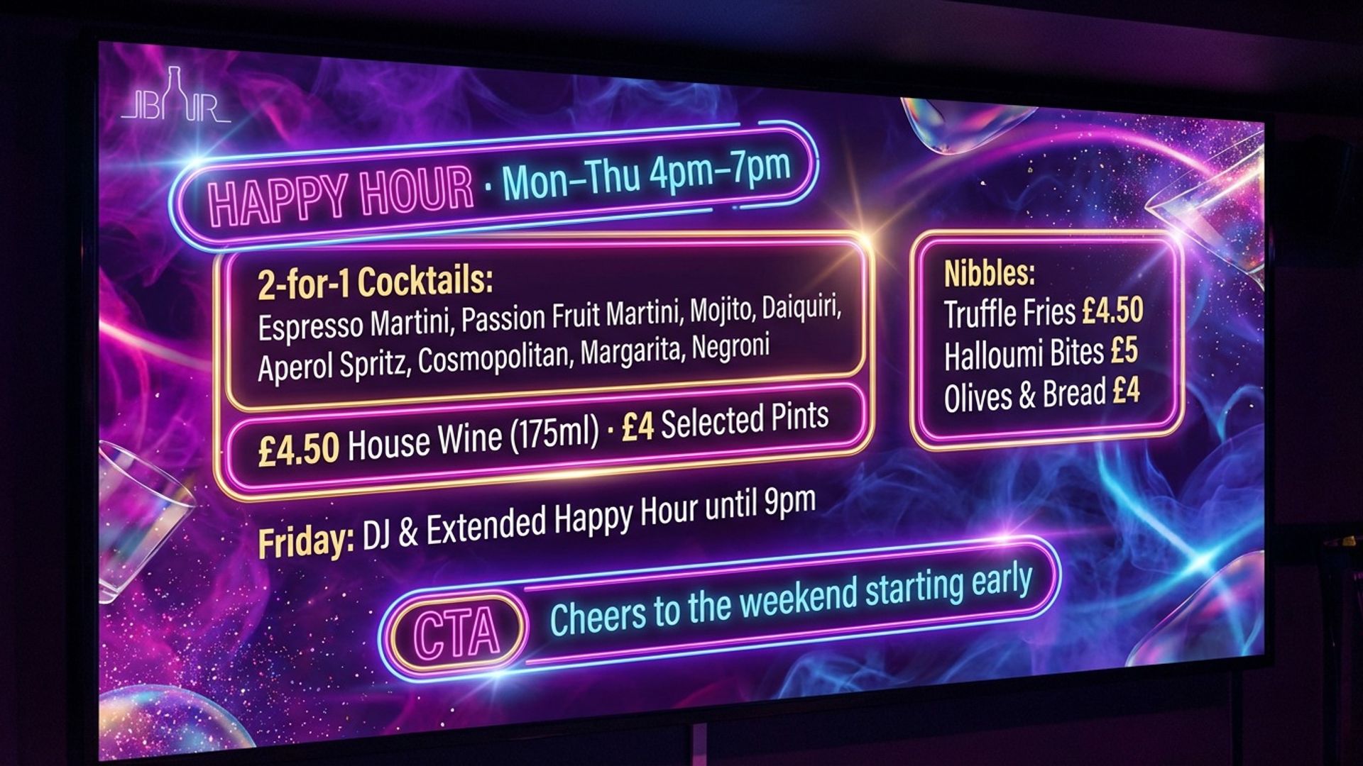Happy Hour Board